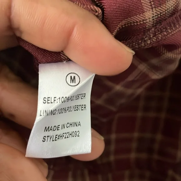 Women’s Maroon Plaid Double-Breasted Blazer Romper - Picture 10 of 10